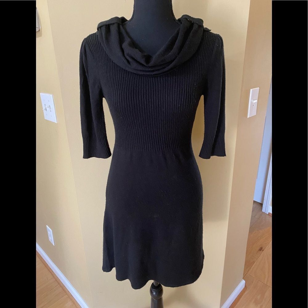 Takeout Black Cowl Neck Sweater Dress Size Large